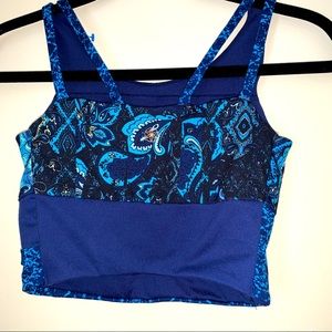 Gaiam sports bra blue paisley’padded Size XS